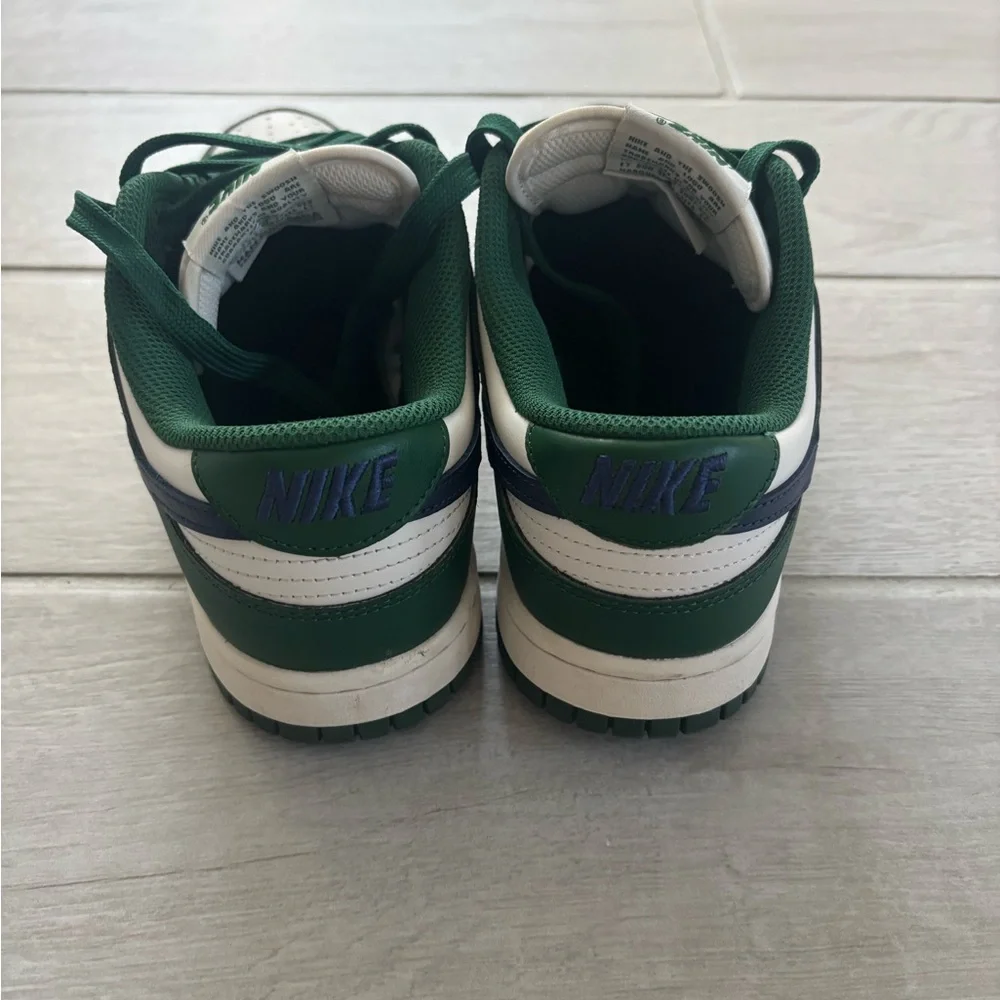 Nike Men's White, Dark Green & Navy Low-Top Sneakers